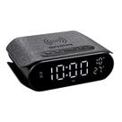 Relógio Despertador 3 Em 1 Com Carregador Indução 15w E Led