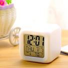 Relógio Despertador Digital Compacto Portátil LED Branco com Data Semana Termômetro Soneca