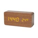 Relógio Despertador Digital LED De Madeira Com Display De Temperatura Para Quarto, Escritório, Relógio Despertador Digital LED De Madeira Com Display De Temperatura Para Quarto, Escritório,