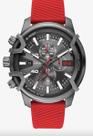 Relógio Diesel em Aço Grafite e Pulseira Masculina Vermelha DZ4673 Novo Original Nfe
