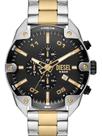 Relógio Diesel Masculino Spiked Bicolor Dz4627 Aço Inox Prova D água