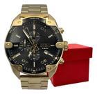 Relógio Diesel Original Spiked Masculino Dourado DZ4678