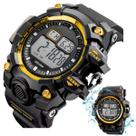 relogio digital ajustavel silicone masculino preto prova dagua grande esportivo corrida robusto