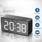 Relógio Digital Caixa de Som Bluetooth Despertador LED Mesa Quarto Presente