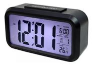 Relogio Digital com Sensor Alarme Temperatura Função Soneca Iluminação de Fundo Relogio Digital com Sensor Alarme Temperatura Função Soneca Iluminação de Fundo
