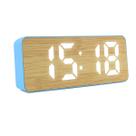 Relógio Digital de Mesa Elegante Alarme Imita Madeira