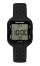 Relogio digital Feminino Mormaii quadrado preto pulseira de borracha esportivo moderno a prova dagua MO19800A/8P