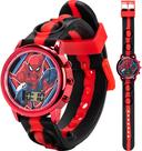 Relógio digital infantil Accutime Marvel Homem-Aranha com luz LED Relógio digital infantil Accutime Marvel Homem-Aranha com luz LED