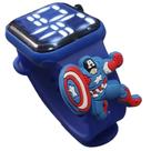 Relógio Digital Infantil Capital America_Boneco_Cor Azul - Smactudo