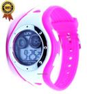 Relógio Digital Infantil Meninas Shock Luz Rosa Branco