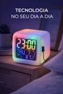 Relógio Digital LED Despertador Branco com Temperatura Data Soneca Quarto Mesa Relógio Digital LED Despertador Branco com Temperatura Data Soneca Quarto Mesa
