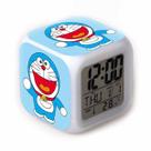 Relógio digital LED Doraemonss Square com função de despertador