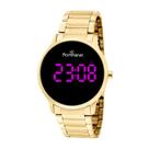Relógio digital led dourado 650016 Rommanel Tamanho:Unico