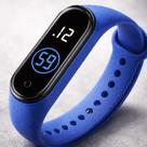 Relógio Digital LED Esportivo M4 Pulseira de Silicone Ajustável