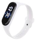 Relógio Digital LED Esportivo M4 Pulseira de Silicone Ajustável