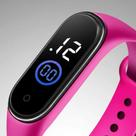 Relógio Digital LED Esportivo M4 Pulseira de Silicone Ajustável