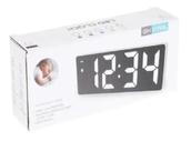 Relogio Digital Led LCD Brilha Portatil Cabeceira Mesa Espelhado Hora Despertador Alarme Temperatura