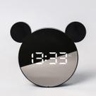 Relógio Digital LED Mickey Design Criativo &amp Visor Espelhado