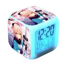 Relógio digital LED Okita Souji Square com função de despertador