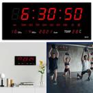 Relógio Digital Led Preto Multifuncional Pilates