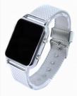 Relógio Digital Led Quadrado Feminino/Masculino Pulseira Silicone Ajustável Dourado Rose Gold Prata Preto Moda Luxo