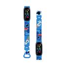 Relógio Digital Led Smart Mi Band Infantil Stitch Azul