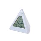 Relogio Digital Piramide De Mesa Calendario Despertador Termometro Cabeceira