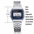 Relógio Digital Retro com Hora, Data e Alarme