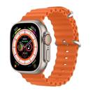 Relógio Digital Smartwatch Watch 8 Ultra 49mm Pulseira Oceano Laranja