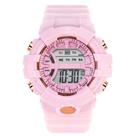 Relógio Digital Unisex Data Calendário Semana Alarme Esportivo à Prova d'água com Pulseira de Silicone Adulto Infantil