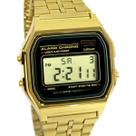 Relógio Digital Vintage Aço Inox Unissex Retrô Clássico com Alarme Cronômetro Luz e Calendário