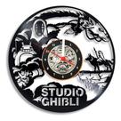 Relógio Disco De Vinil Anime Geek Decoração Studio Ghibli