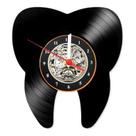Relógio Disco De Vinil Dentista Dente Decoração Profissão