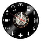 Relógio Disco De Vinil Medicina Médico Médica Profissão
