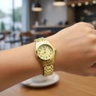 Relógio dourado feminino Champion original 28mm CH27069G
