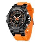 Relógio Dual Display Digital com Pulseira Silicone Multifuncional Impermeavel