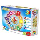 Relógio Educativo Brinquedo Infantil Formas Letras e Números