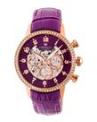 Relógio Empress Beatrice EMPEM2006 Pulseira de couro roxa