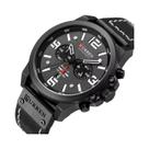 Relógio Esportivo Luxuoso Masculino CURREN 8314 À Prova D'Água Com Calendário E Pulseira De Couro