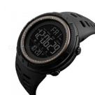 Relógio esportivo masculino skmei 1251 digital preto marrom em borracha multifuncional discreto
