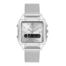 Relógio Euro Feminino Ref: Eubj3890abf/4k Anadigi Mesh Retangular Prateado Relógio Euro Feminino Ref: Eubj3890abf/4k Anadigi Mesh Retangular Prateado