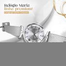 Relogio Feminino Aço Inox Prova Agua Prata Silicone + Caixa qualidade premium presente strass moda pulseira ajustavel