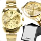 Relogio feminino aço inoxidavel banhado dourado casual edição limitada social presente moda qualidade premium