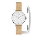 Relógio Feminino Analógico Casual Delicado 32mm + Bracelete Prata