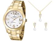 Relógio Feminino Analógico Champion Passion - CN29178B Dourado com Acessórios