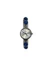 Relógio Feminino Analógico de Pulso Estilo Bracelete Com Detalhes Em Azul Escuro.