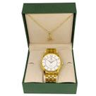 Relógio Feminino Analógico Tuguir 2135 Resistente à água 5 ATM Branco Caixa em Metal Dourado Pulseira de Aço Visor Cristal Mineral Redondo Dobrável Relógio Feminino Analógico Tuguir 2135 Resistente à água 5 ATM Branco Caixa em Metal Dourado Pulseira de Aço Visor Cristal Mineral Redondo Dobrável