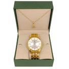 Relógio Feminino Analógico Tuguir 2138 Resistente à água 5 ATM Caixa em Metal Dourado Pulseira de Aço Visor Cristal Mineral Redondo Dobrável com Relógio Feminino Analógico Tuguir 2138 Resistente à água 5 ATM Caixa em Metal Dourado Pulseira de Aço Visor Cristal Mineral Redondo Dobrável com