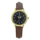 Relógio Feminino Analógico Tuguir Imperium TG30512 Resistente à água 5 ATM Preto Caixa em Metal Dourado Pulseira de Couro Marrom Visor Cristal Relógio Feminino Analógico Tuguir Imperium TG30512 Resistente à água 5 ATM Preto Caixa em Metal Dourado Pulseira de Couro Marrom Visor Cristal