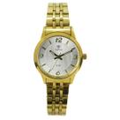 Relógio Feminino Analógico Tuguir TG30430 Resistente à água 5 ATM Dourado Caixa em Metal Pulseira de Aço Visor Cristal Mineral Redondo Dobrável com